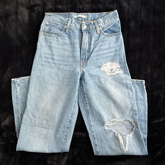 Levi size 26, ‘94 Baggy straight leg light wash jean pant - Picture 4 of 8